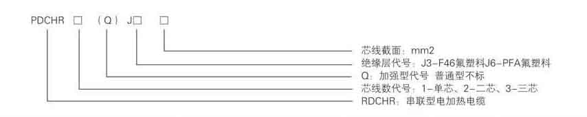 恒功率加熱電纜型號(hào)